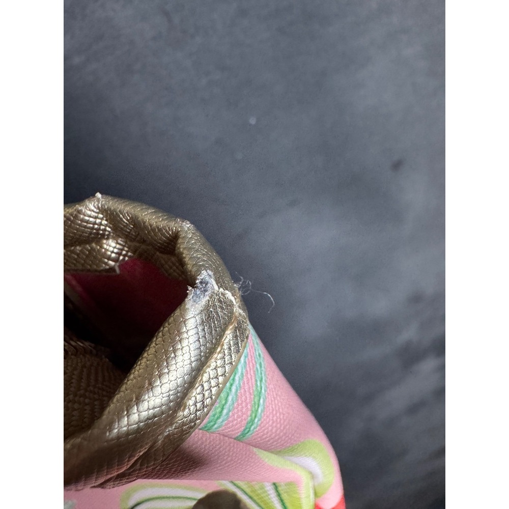 Spartina 449 Flamingo Floral Tote Bag Pink Gold Tropical Beach Summer Shoulder - Picture 6 of 16